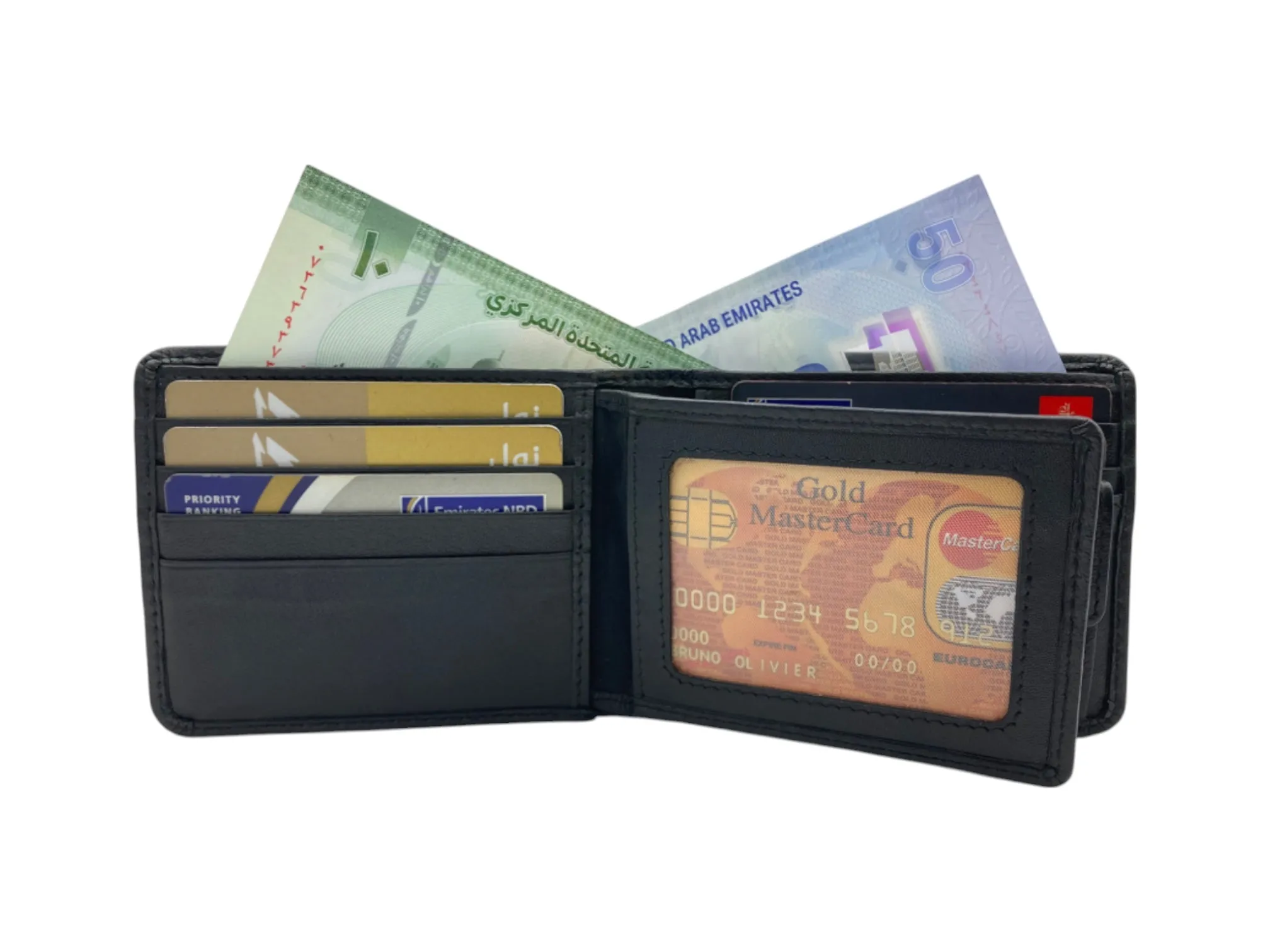Top Grain Napa Leather Card & Coin Billfold Wallet # 4094