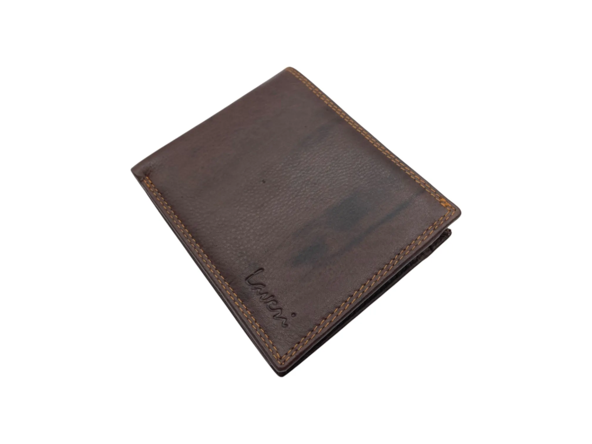 Top Grain Napa Leather Card & Coin Billfold Wallet # 665