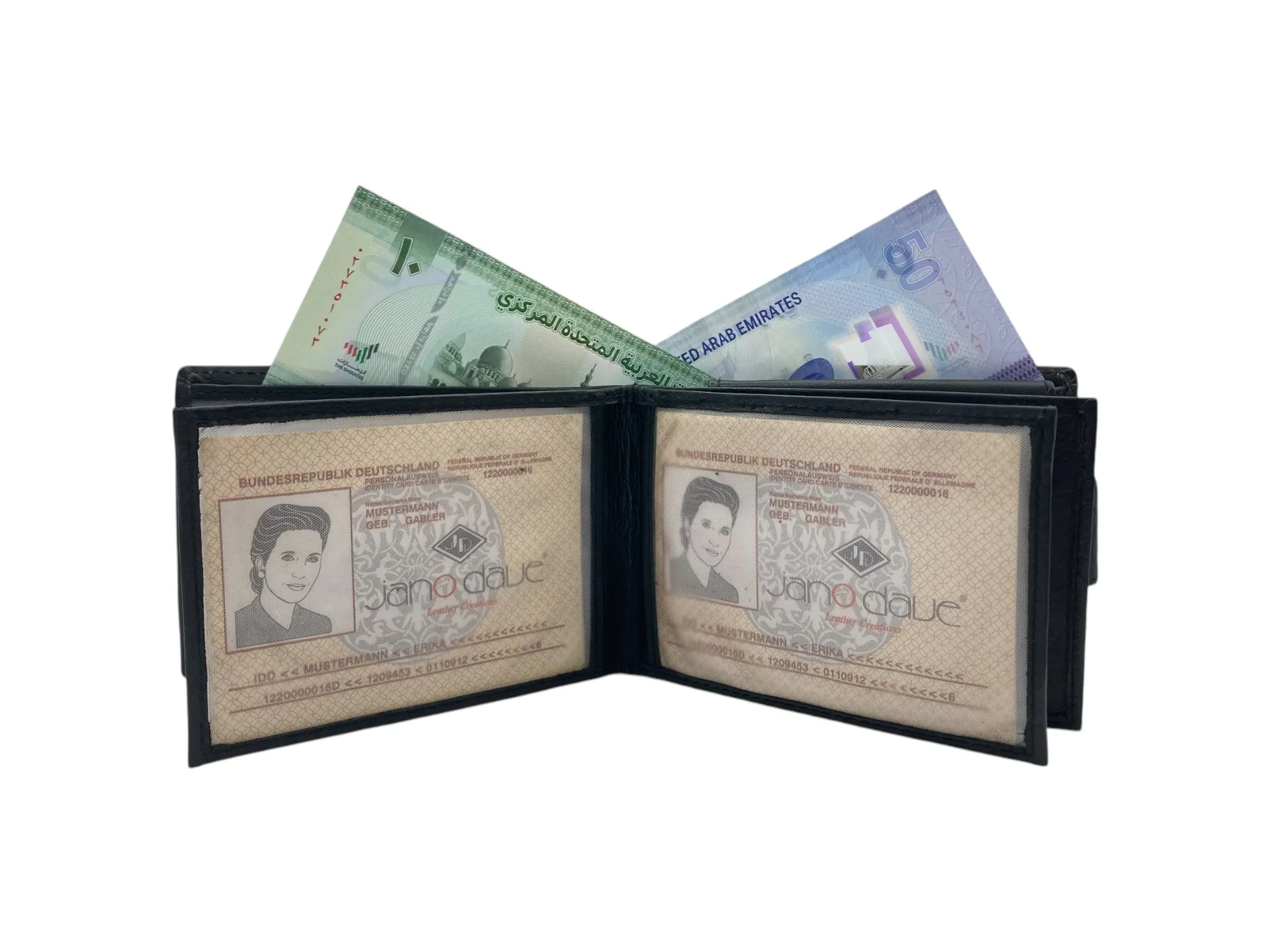 Top Grain Napa Leather Card & Coin Billfold Wallet # JD-523