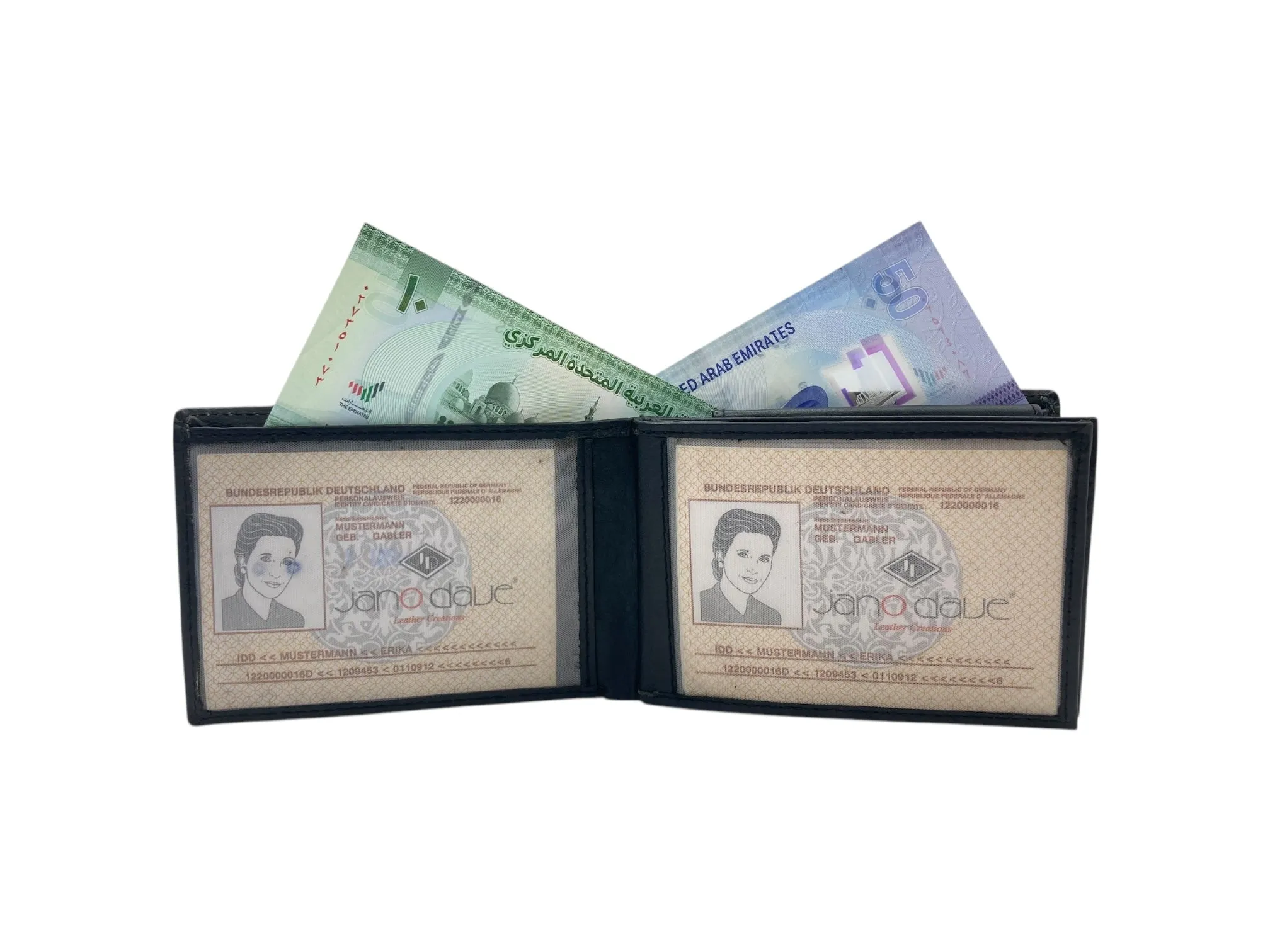 Top Grain Napa Leather Card & Coin Billfold Wallet # JD-523
