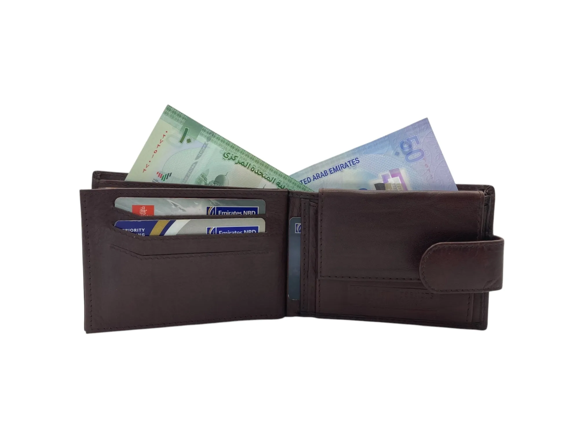 Top Grain Napa Leather Card & Coin Billfold Wallet # JD-523