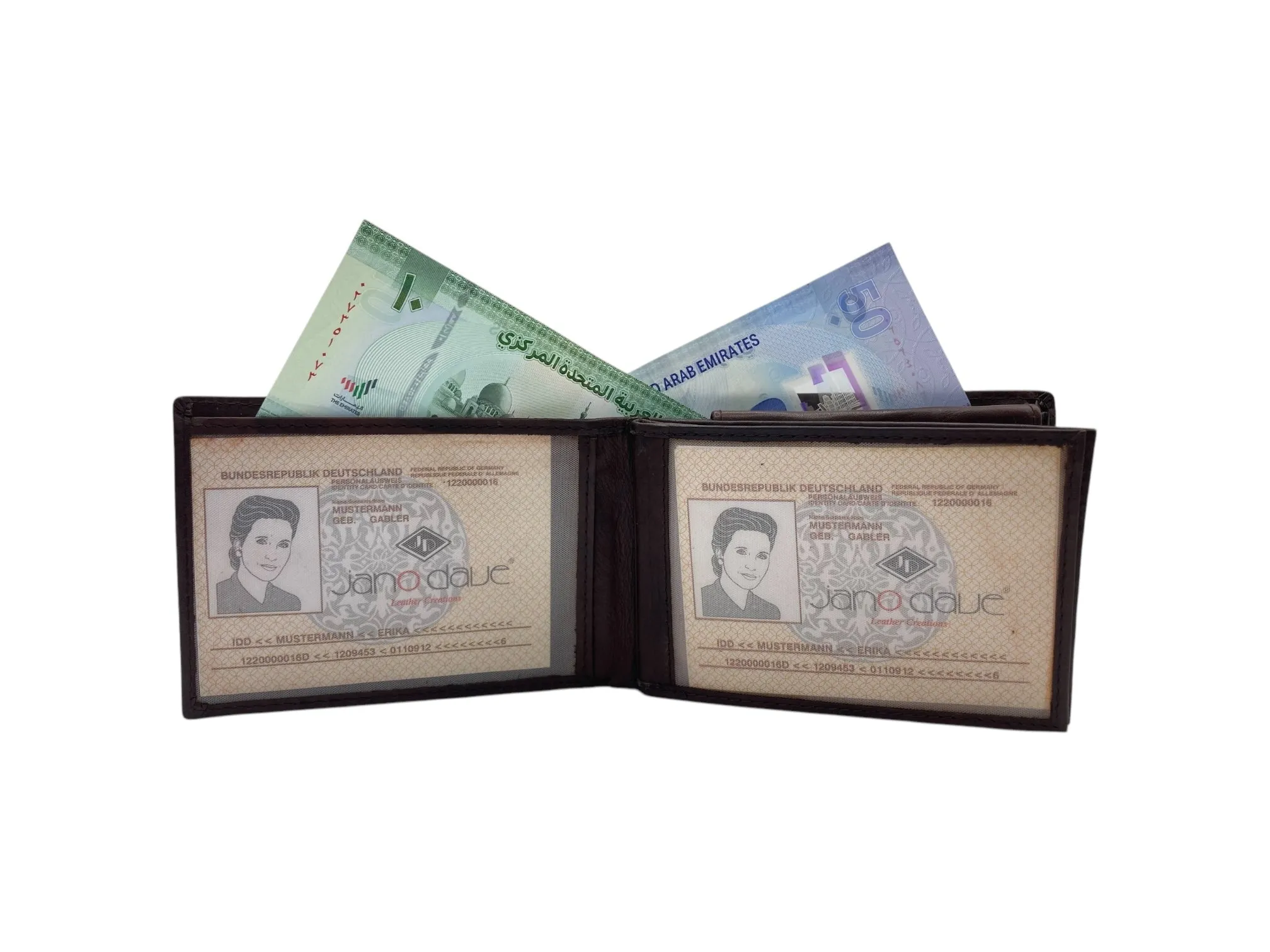 Top Grain Napa Leather Card & Coin Billfold Wallet # JD-523