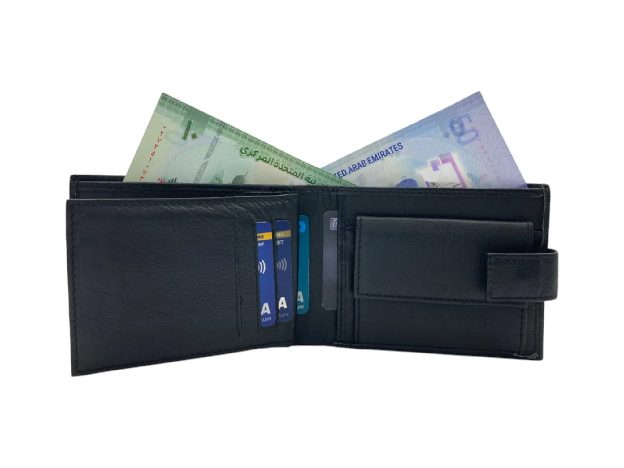 Top Grain Napa Leather Card & Coin Billfold Wallet # JD.1815