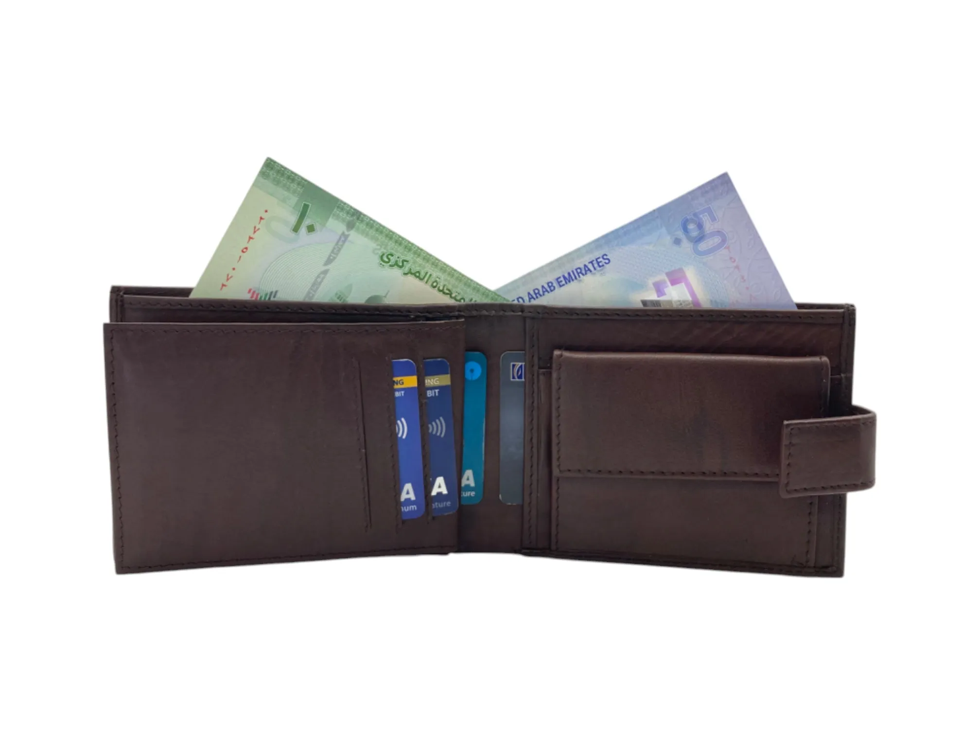 Top Grain Napa Leather Card & Coin Billfold Wallet # JD.1815