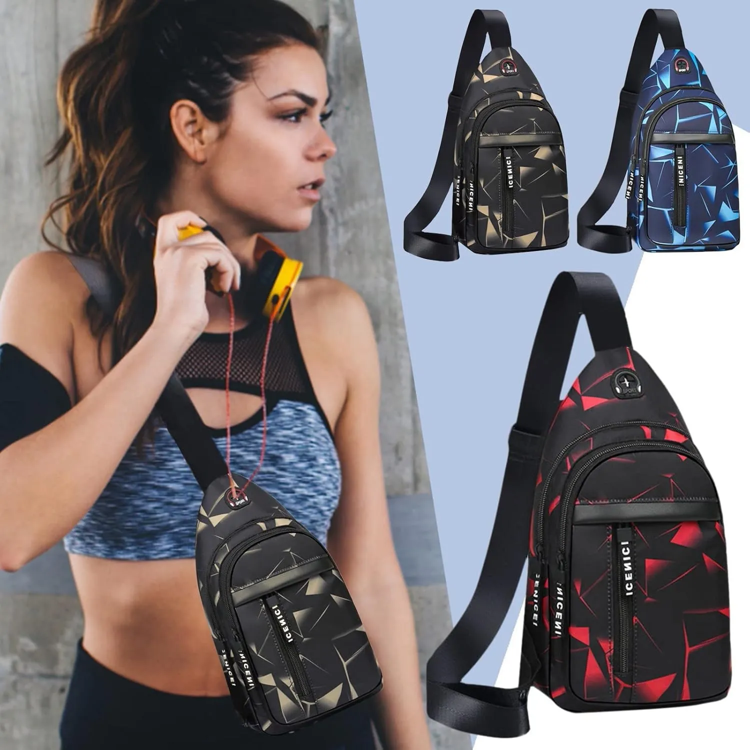 Tote Bag For Women And Men Chest Bag Sling Bag Small Crossbody Pu Leather Satchel Daypack Fashion Shoulder Strap Bags