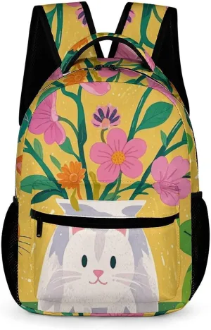 Travel Backpack for Men Women Carry On Backpack Lightweight Laptop Backpack Flowers, Cats, Dogs, Frogs Backpack for Work Hiking