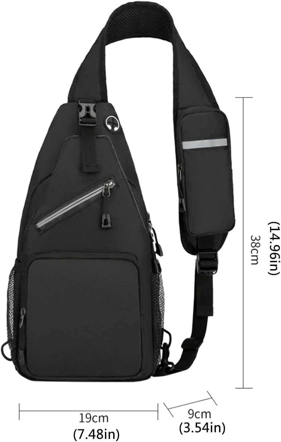 Travel Backpack for Women Multi Pocket Crossbody Purses Soft Leather Shoulder Handbags Waterproof Nylon Bag(Black)