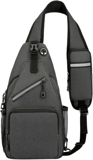 Travel Backpack for Women Multi Pocket Crossbody Purses Soft Leather Shoulder Handbags Waterproof Nylon Bag(Dark Gray)