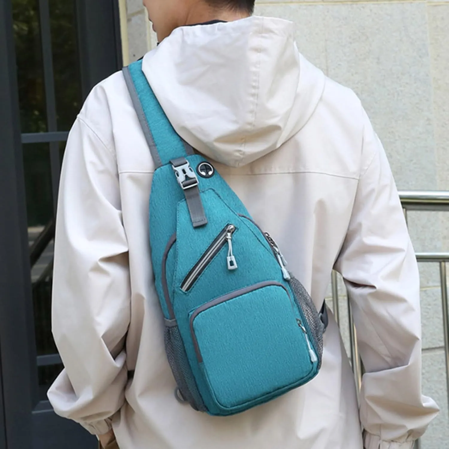 Travel Backpack for Women Multi Pocket Crossbody Purses Soft Leather Shoulder Handbags Waterproof Nylon Bag(Green)