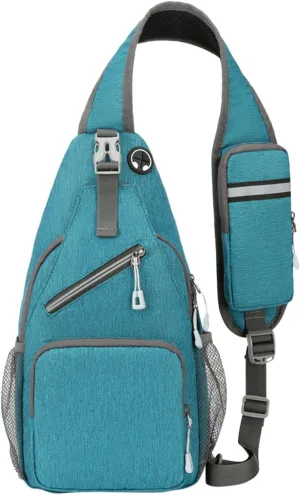 Travel Backpack for Women Multi Pocket Crossbody Purses Soft Leather Shoulder Handbags Waterproof Nylon Bag(Green)