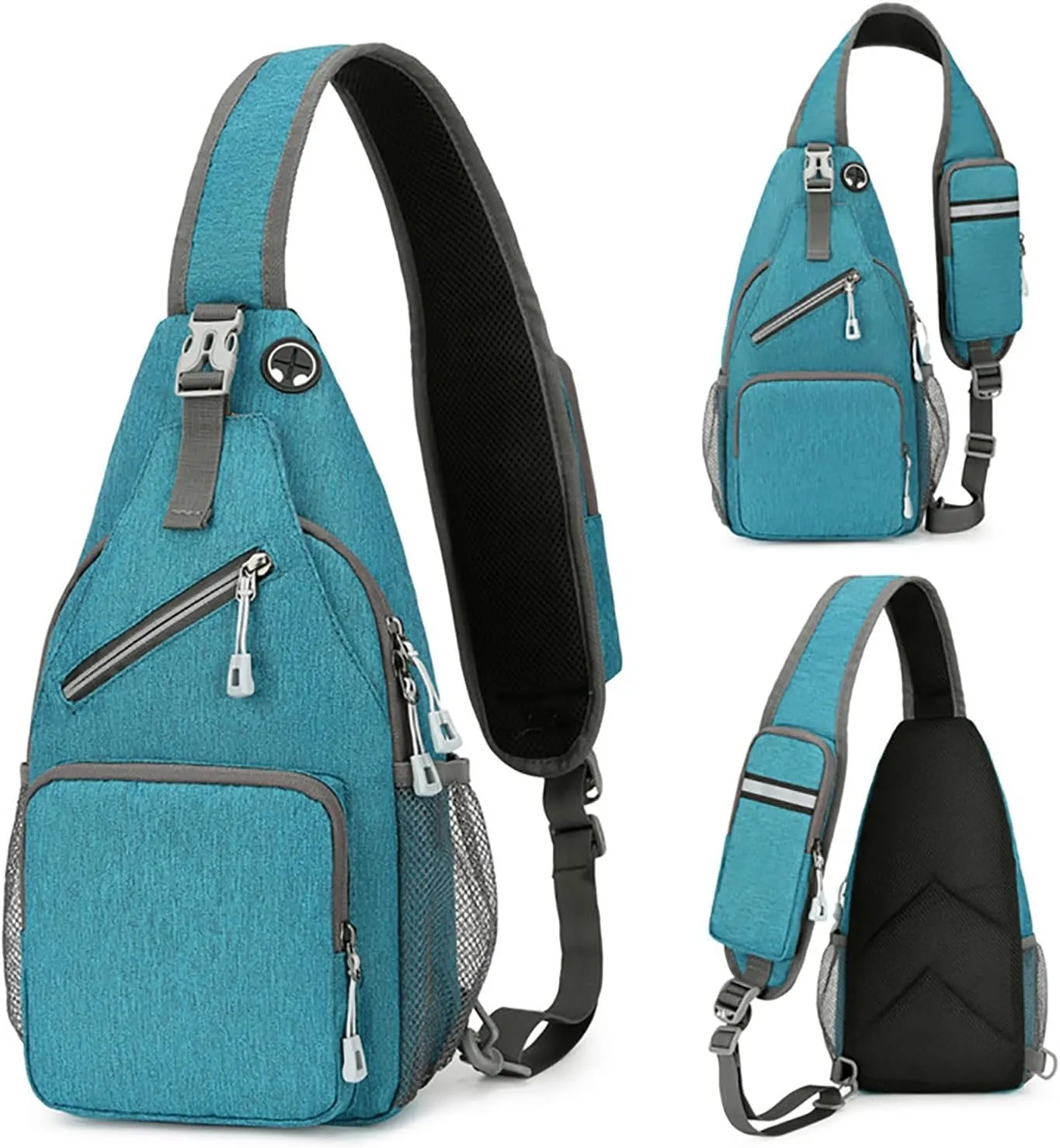Travel Backpack for Women Multi Pocket Crossbody Purses Soft Leather Shoulder Handbags Waterproof Nylon Bag(Green)