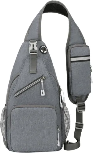 Travel Backpack for Women Multi Pocket Crossbody Purses Soft Leather Shoulder Handbags Waterproof Nylon Bag(Grey)