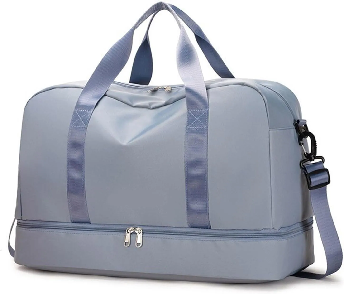 Travel Duffel Bags Travel Waterproof Duffel Gym Tote Bag Carry On With Trolley Sleeve Pocket(Blue)