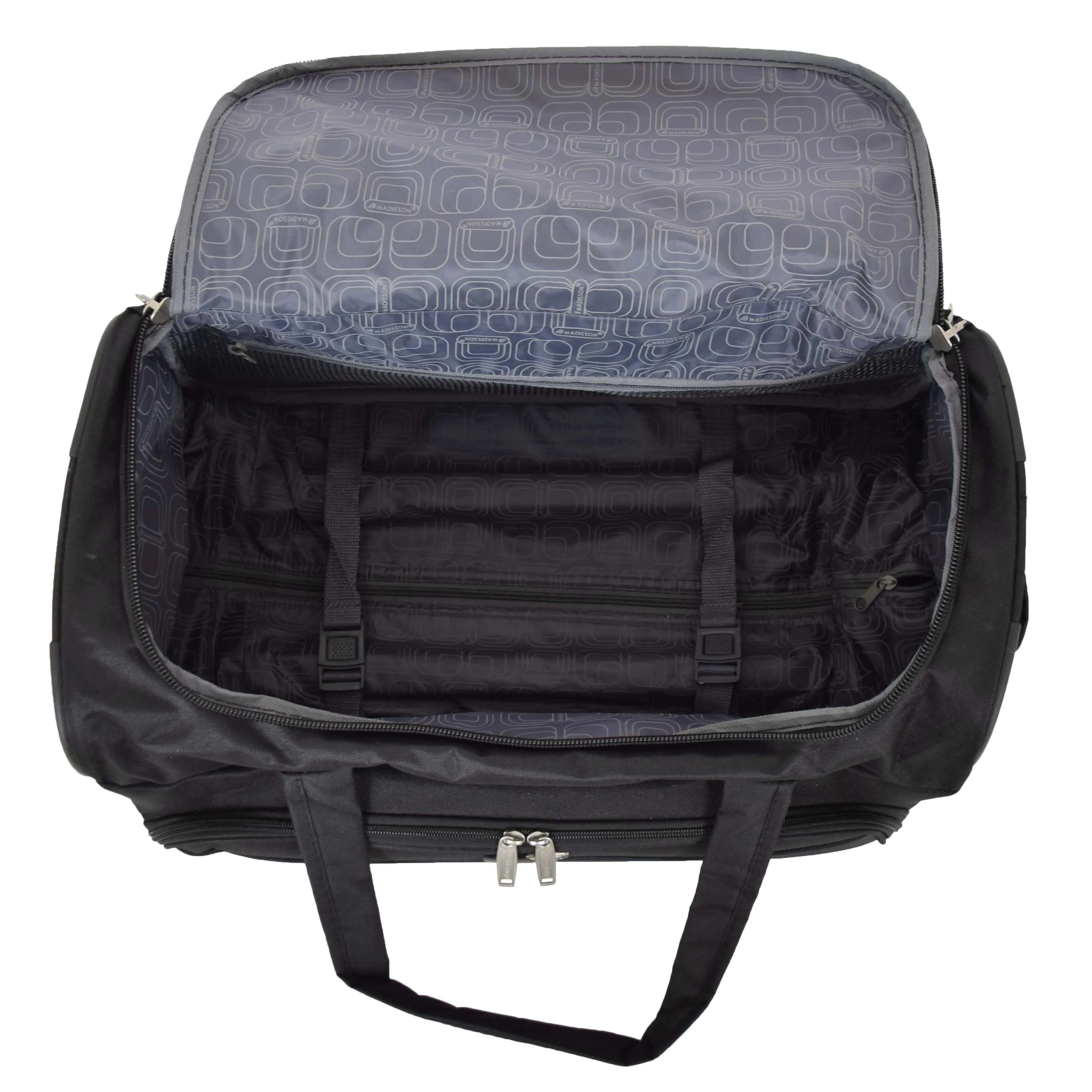 Travel Duffle Bag Lightweight Wheeled Holdall Weekend Cabin Bag Darwin Black