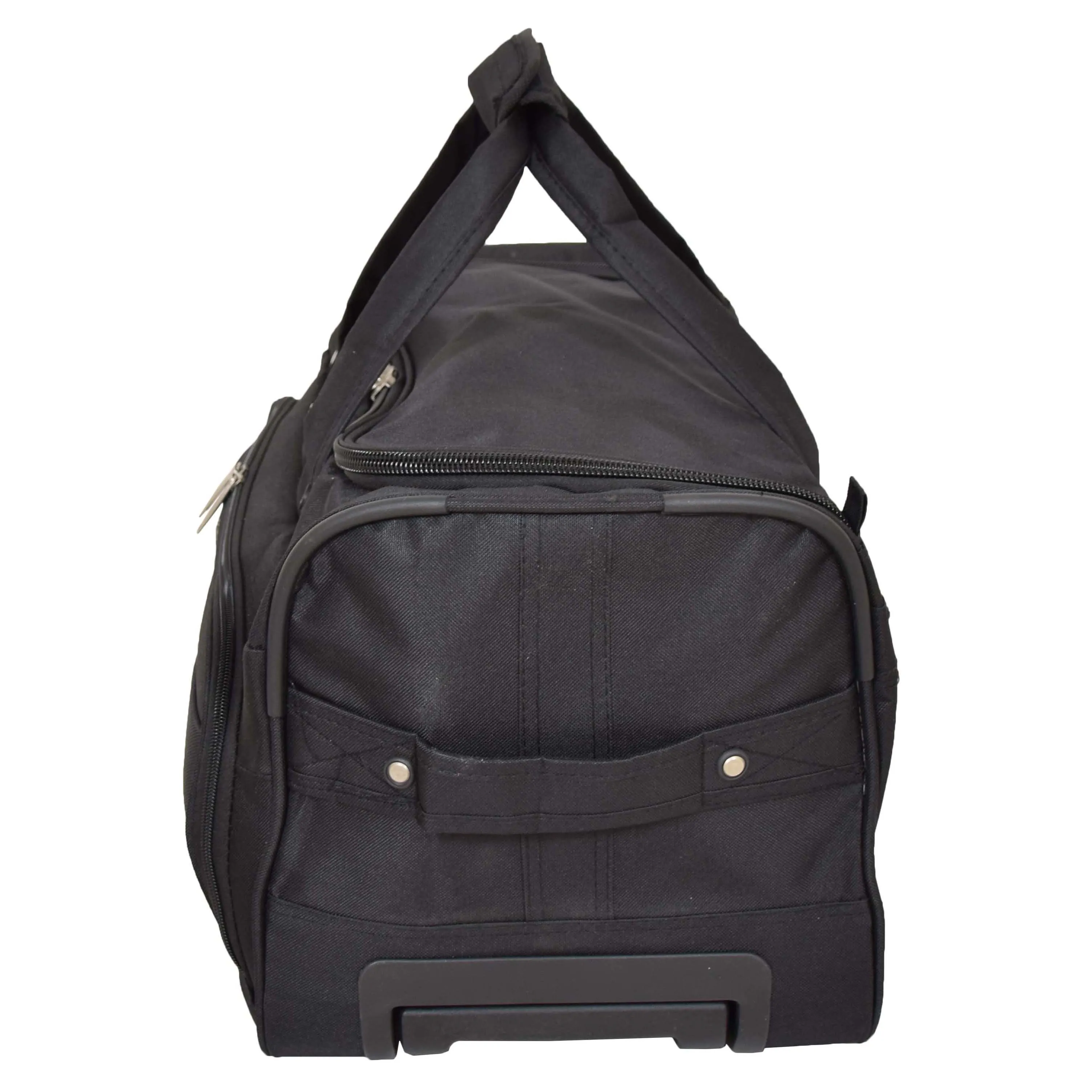 Travel Duffle Bag Lightweight Wheeled Holdall Weekend Cabin Bag Darwin Black