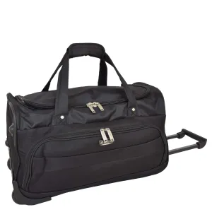 Travel Duffle Bag Lightweight Wheeled Holdall Weekend Cabin Bag Darwin Black