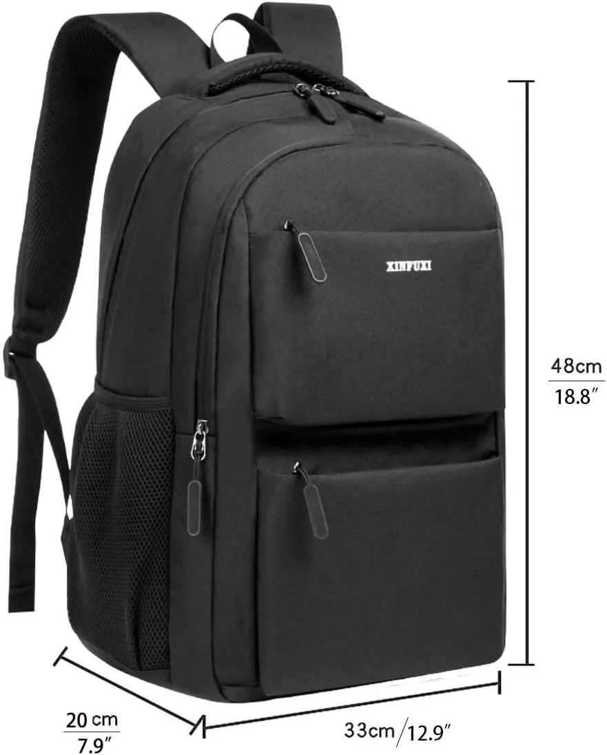 Travel Laptop Backpack,Anti-theft 17/15.6InchLaptopBackpack,School Bookbag,Casual Business Backpack (Black)