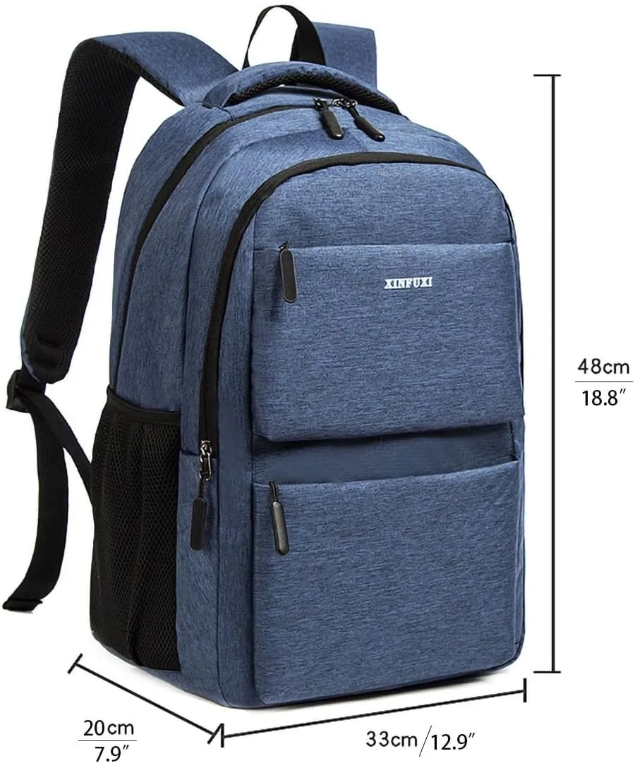 Travel Laptop Backpack,Anti-theft 17/15.6InchLaptopBackpack,School Bookbag,Casual Business Backpack (Blue)