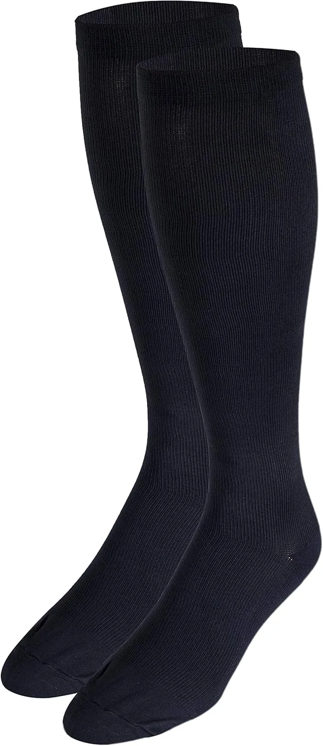 Truform Compression 20-30 mmHg Knee High Dress Style Socks Navy, Small, 2 Count
