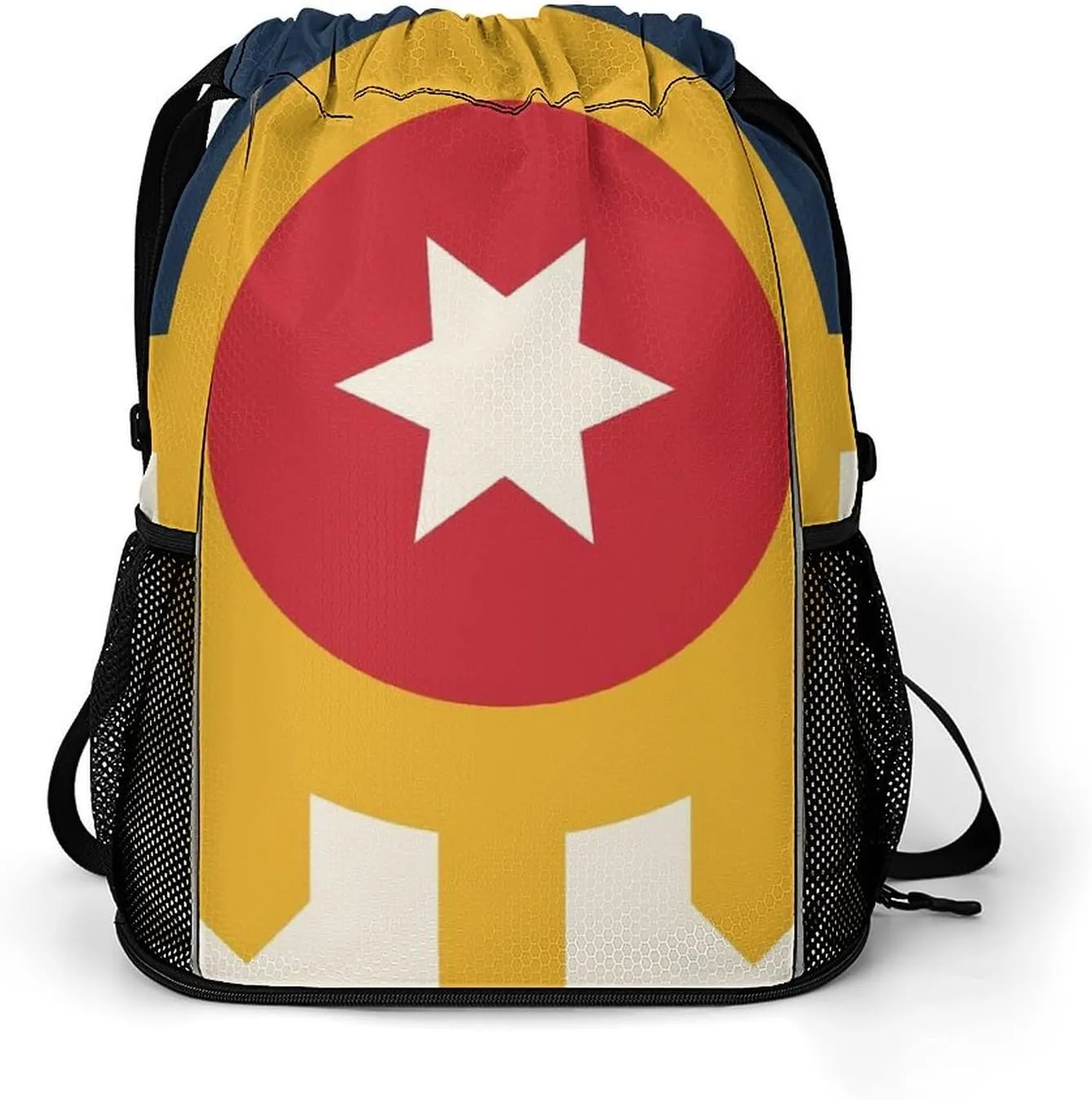 Tulsa Flag Drawstring Bags Sports Gym Sackpack with Mesh Pockets Water Resistant Backpack