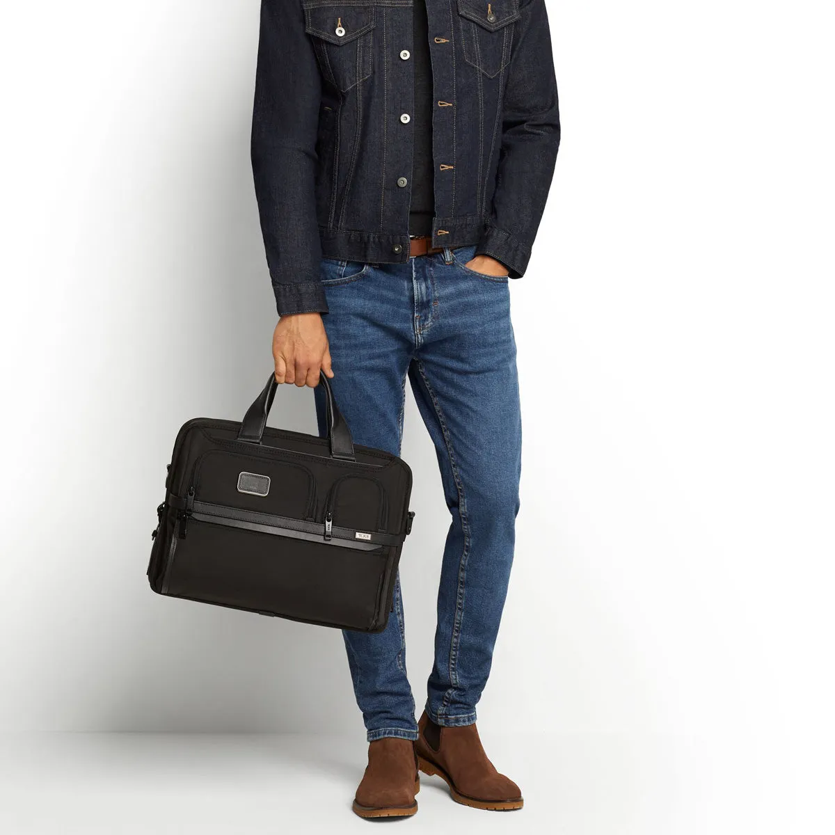 Tumi Alpha Expandable Organiser Laptop Brief - Black