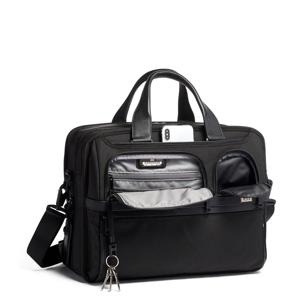 Tumi Alpha Expandable Organiser Laptop Brief - Black