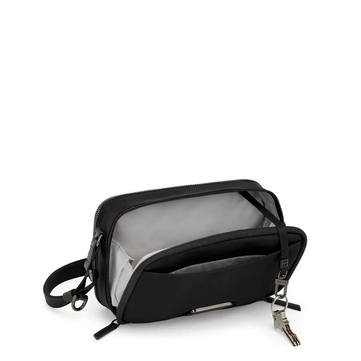 Tumi Voyageur Langley Crossbody - Black/Gun Metal