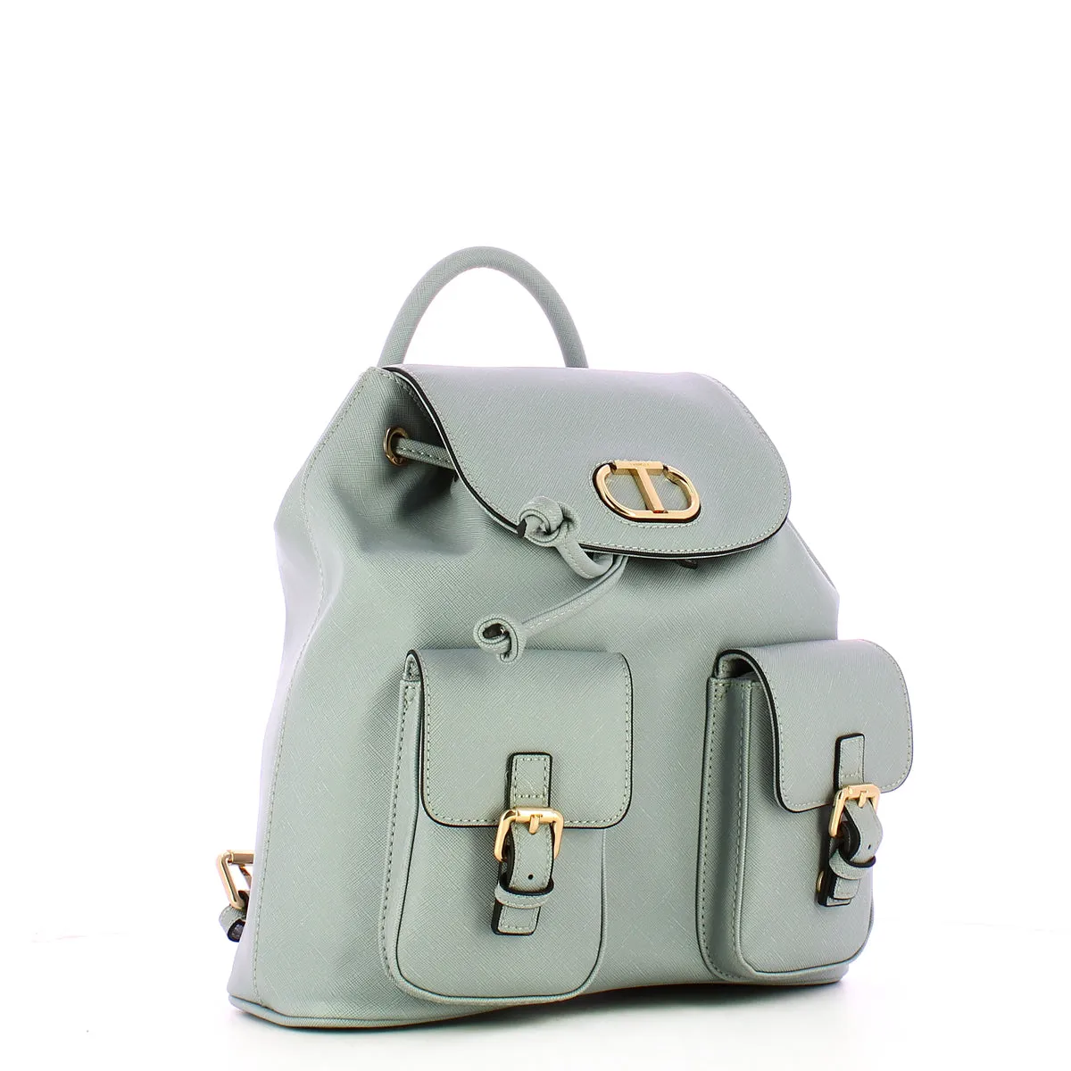 Twin Set - Zaino con tasche e Oval T Blue Tear - 241TB7124 - BLUE/TEAR