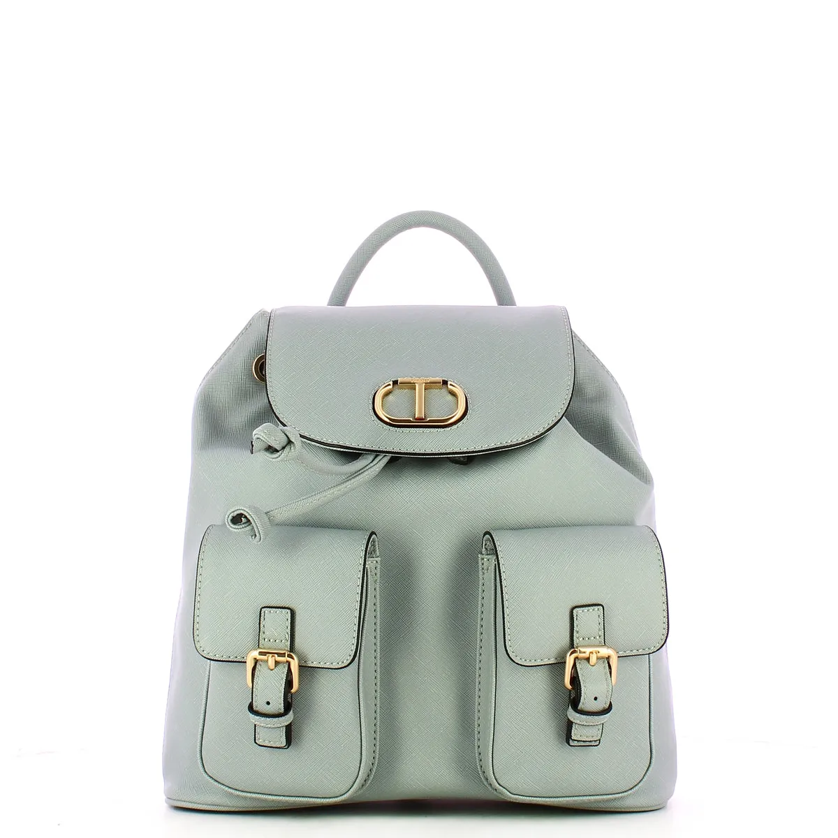 Twin Set - Zaino con tasche e Oval T Blue Tear - 241TB7124 - BLUE/TEAR
