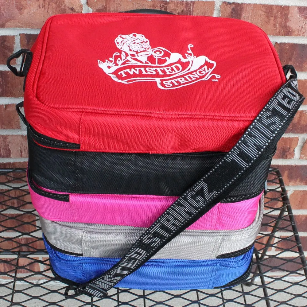 Twisted Stringz Deluxe Yo-Yo Bag - YoYo Carry Case - Holds 12 Yo-Yos- Triple Stitch Shoulder Strap - Double Graphics