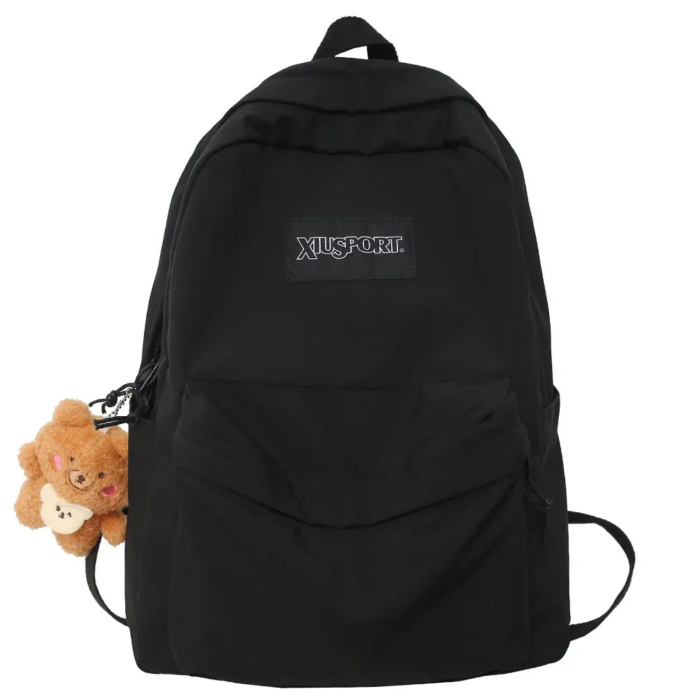 UAKISS  -  Fashion Female Laptop Cute Solid Color Backpack Cool Girls Waterproof College Bag Lady Student Bag Travel Women Kawaii Backpacks