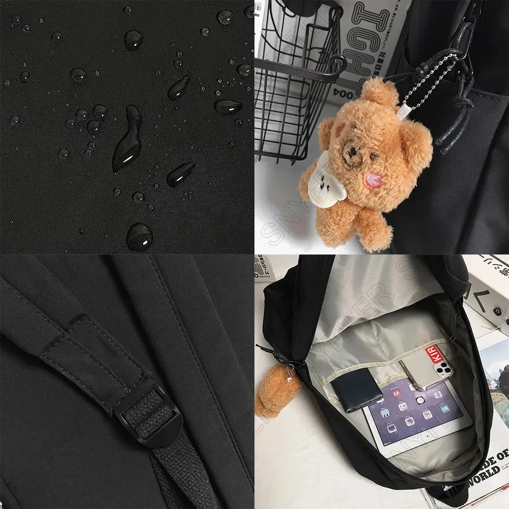 UAKISS  -  Fashion Female Laptop Cute Solid Color Backpack Cool Girls Waterproof College Bag Lady Student Bag Travel Women Kawaii Backpacks