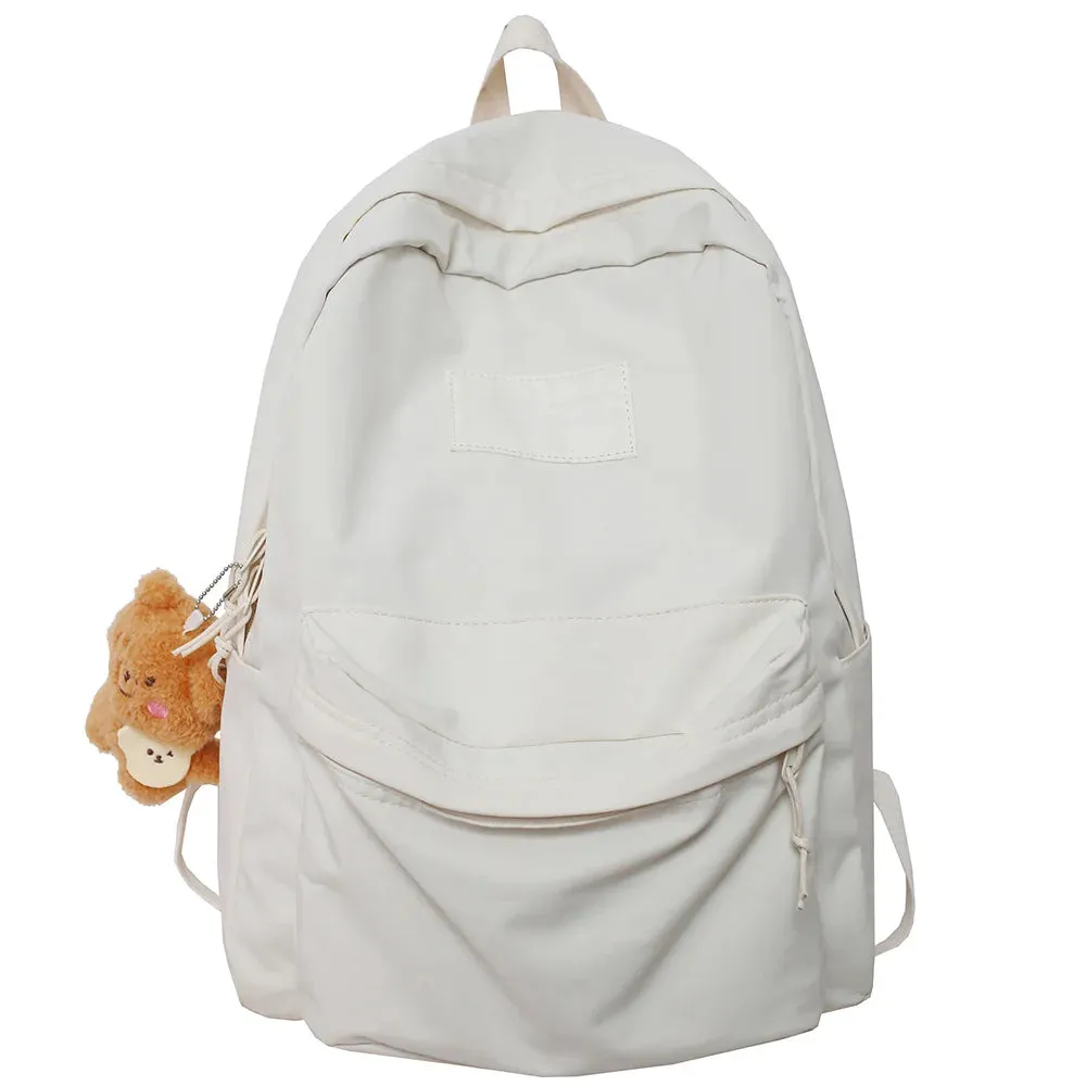 UAKISS  -  Fashion Female Laptop Cute Solid Color Backpack Cool Girls Waterproof College Bag Lady Student Bag Travel Women Kawaii Backpacks