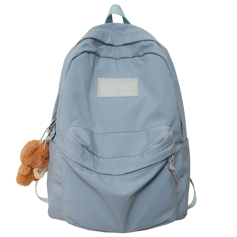 UAKISS  -  Fashion Female Laptop Cute Solid Color Backpack Cool Girls Waterproof College Bag Lady Student Bag Travel Women Kawaii Backpacks