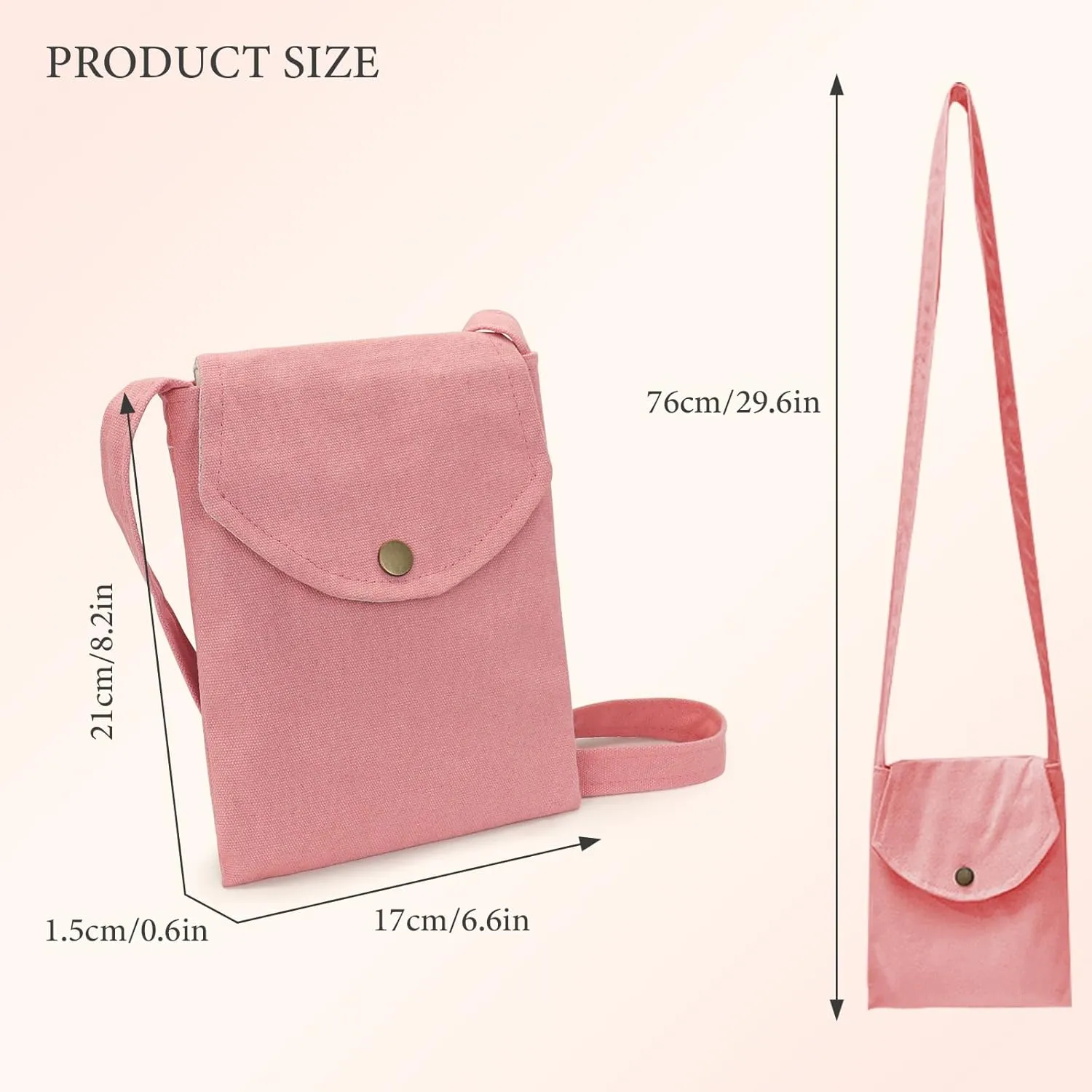 Ultralight Small Crossbody Bags, Canvas Small Crossbody Purses for Women and Girls, Compact Small Crossbody Purse