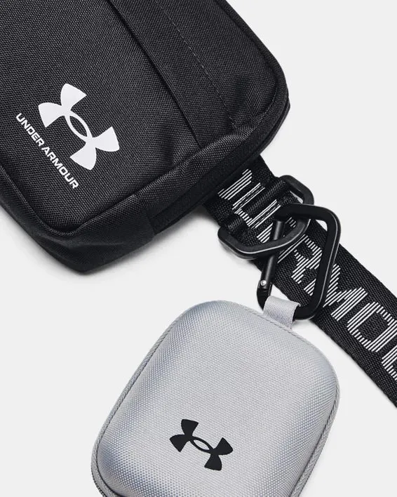 .Under Armour Unisex Loudon Waist Bag Xbody - Black / White (1378418 001)