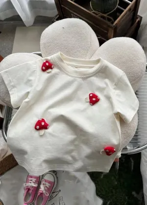 Unique Beige Patchwork Floral Kids Tops Summer YU1070
