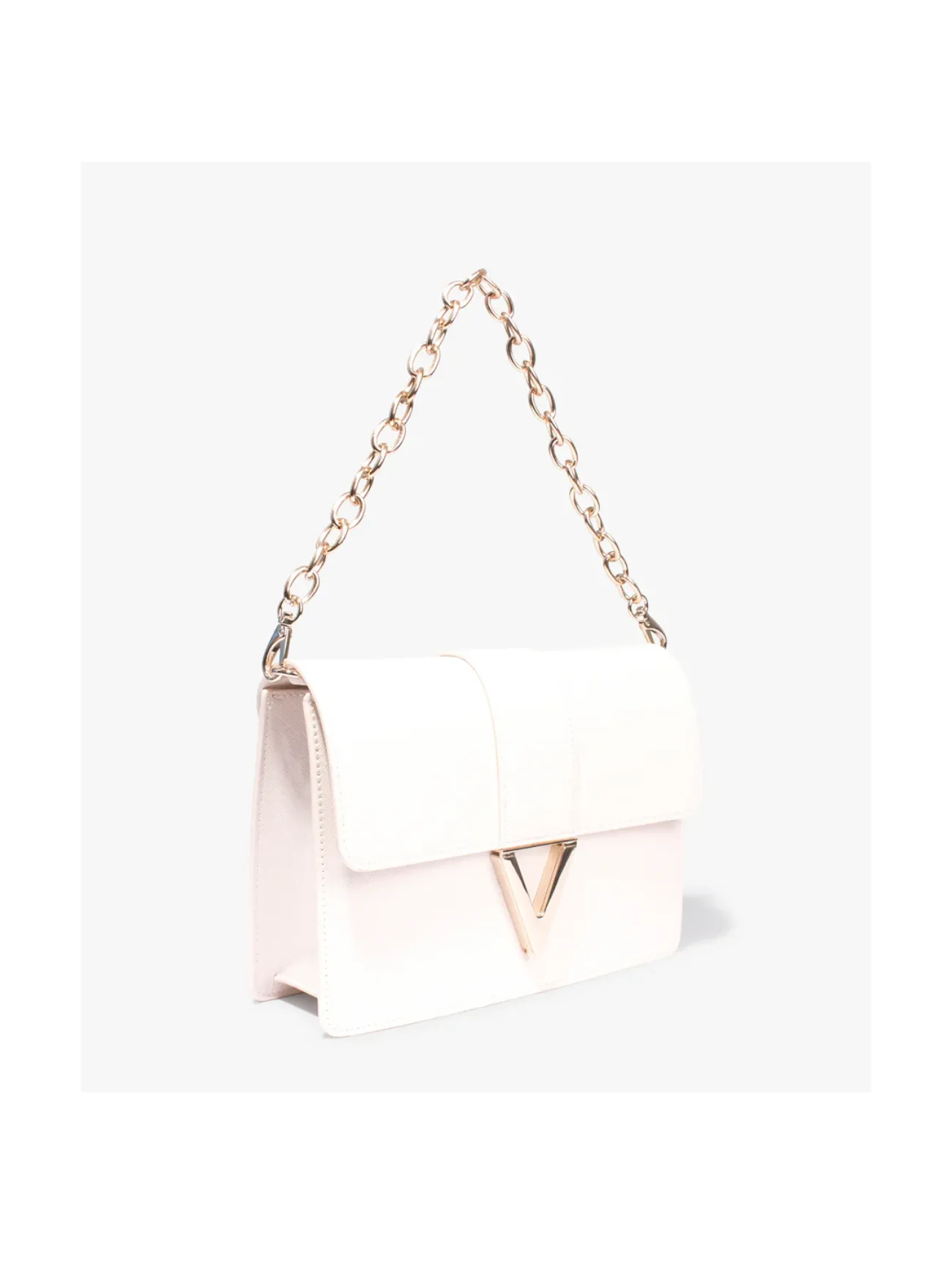Valentino Voyage Re Ecru Flap Bag