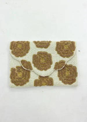 Varamon "Floral" Beaded Clutch