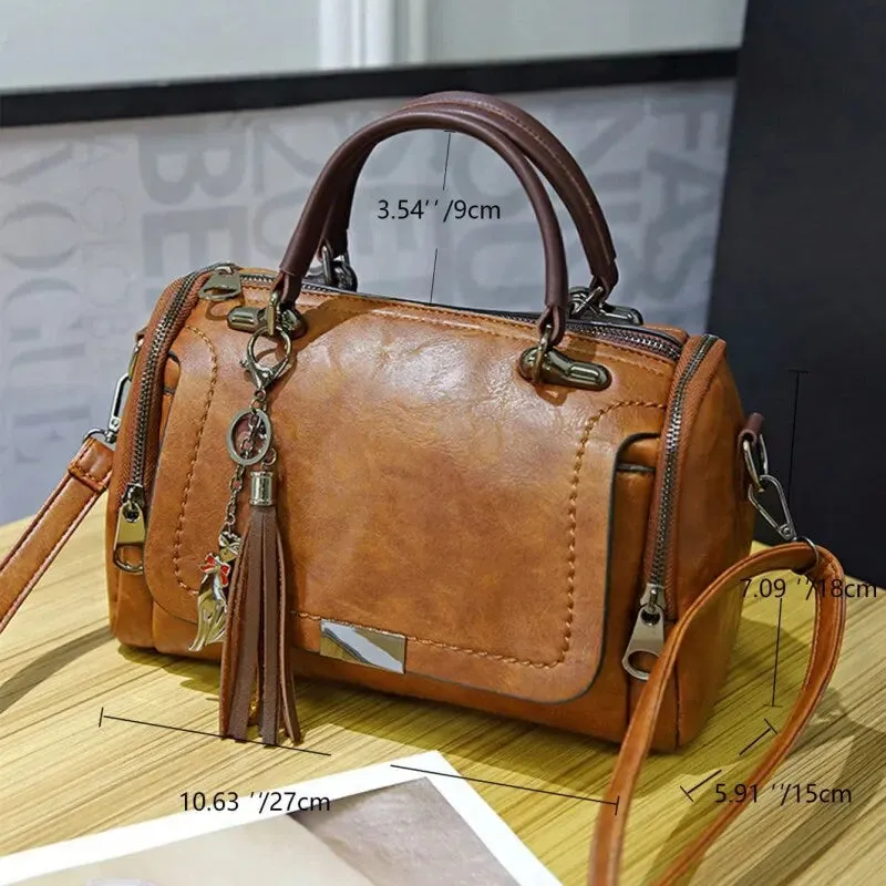 Vegan-Friendly Leather Ladies Crossbody Bag