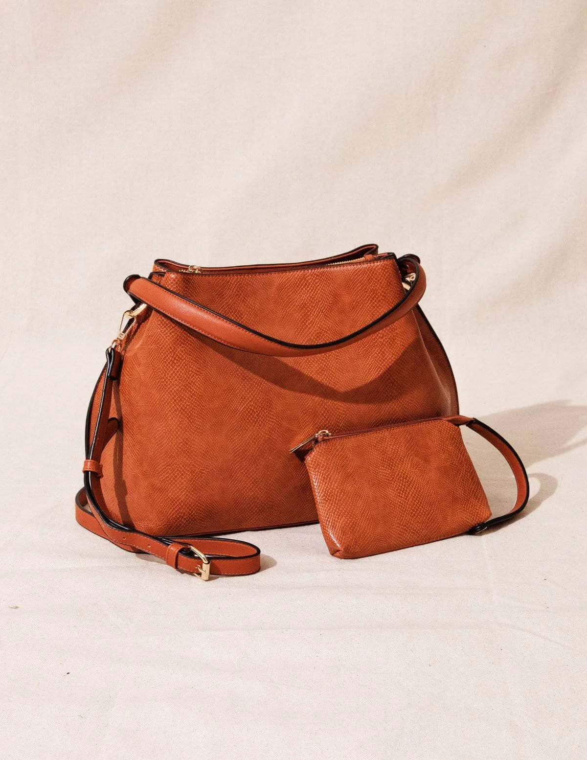 Vegan Leather 2 in 1 Convertible Tote