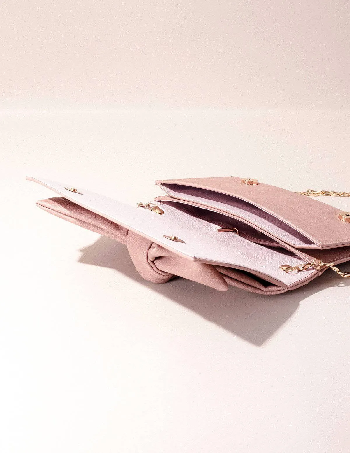 Vegan Leather Lola Clutch - Blush