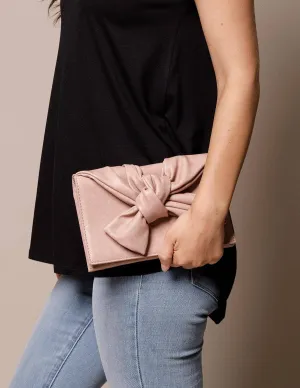 Vegan Leather Lola Clutch - Blush