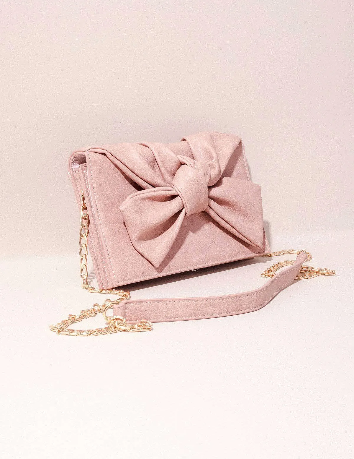 Vegan Leather Lola Clutch - Blush