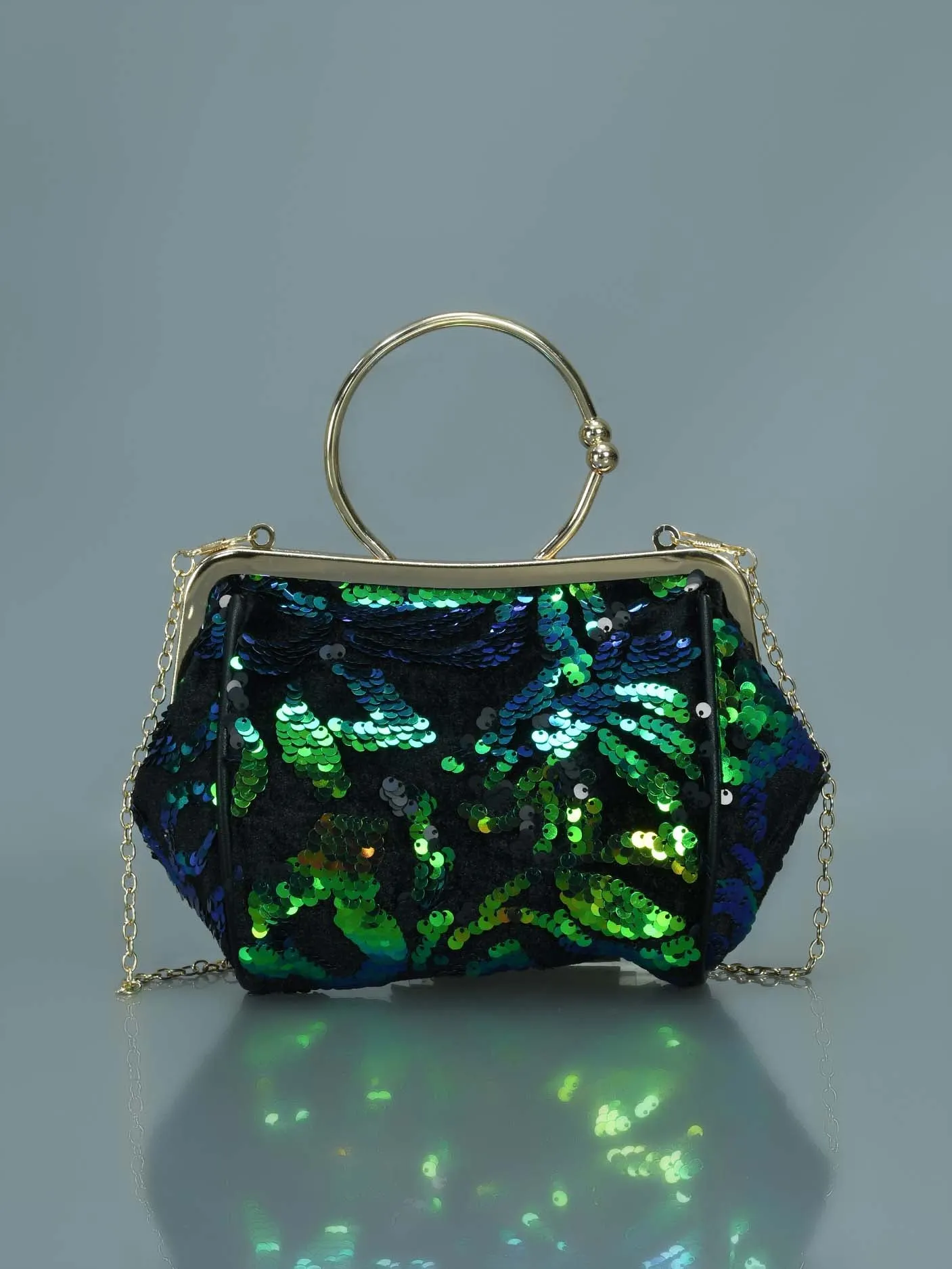 Velvet Sequin Clutch
