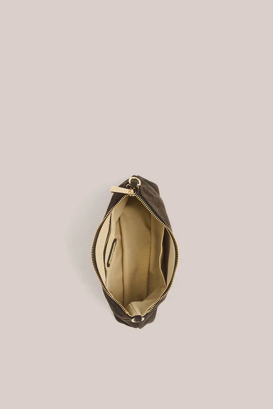 VESTIRSI - Ashley Suede Leather XBody Bag CHOCOLATE