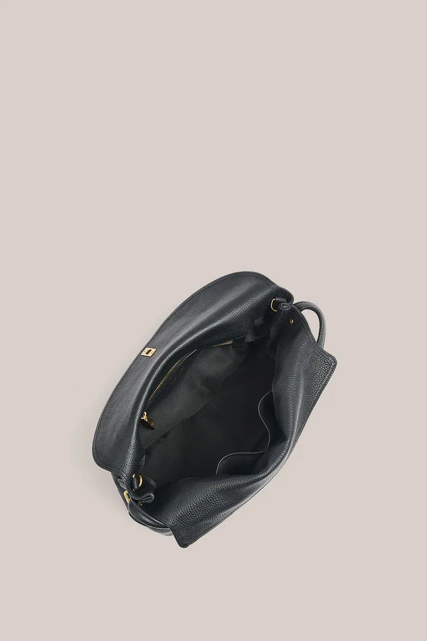 VESTIRSI - Sloane Large Leather Top Handle XBody Bag BLACK