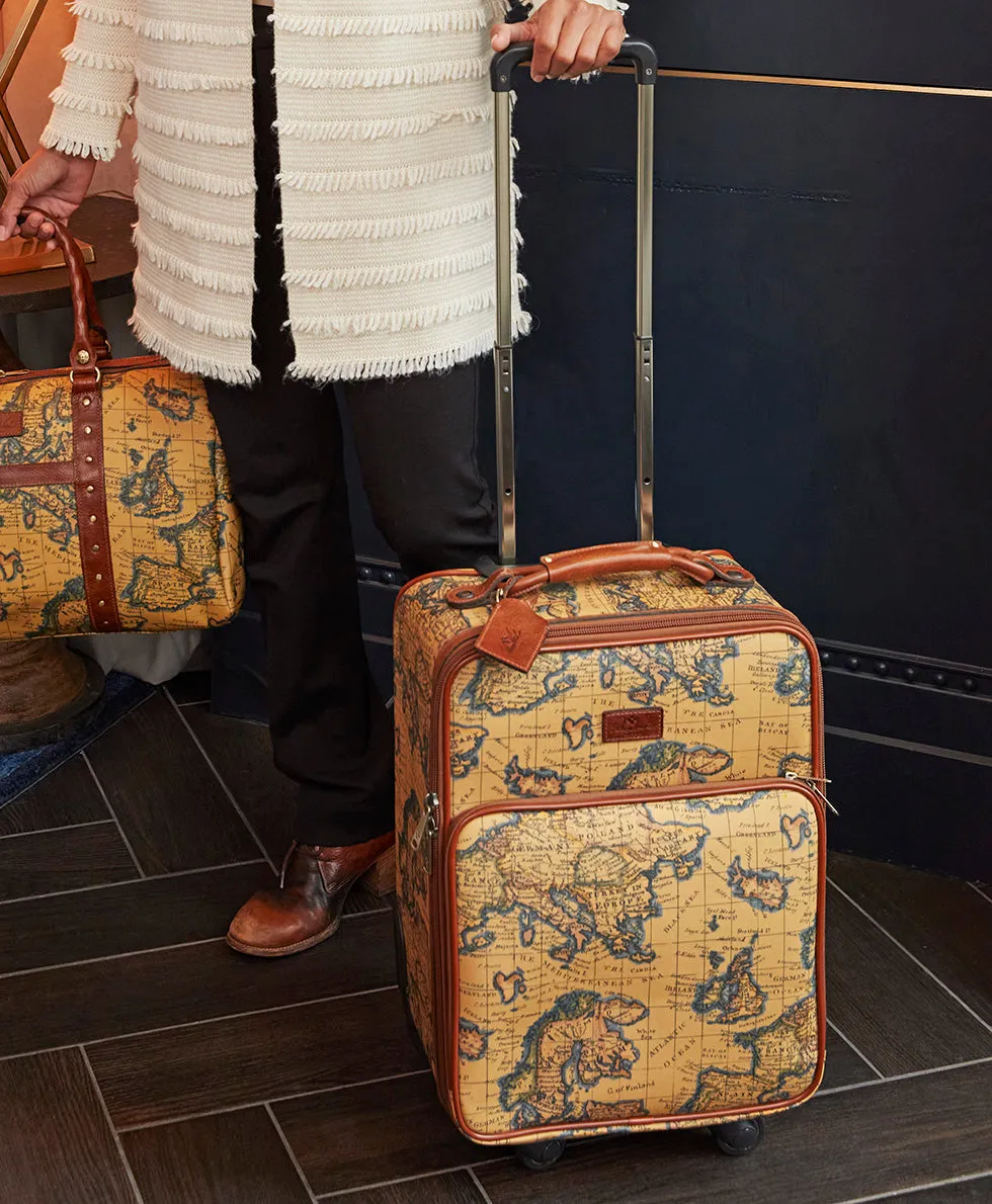 Vettore Trolley - Patina Coated Linen Canvas European Map Print