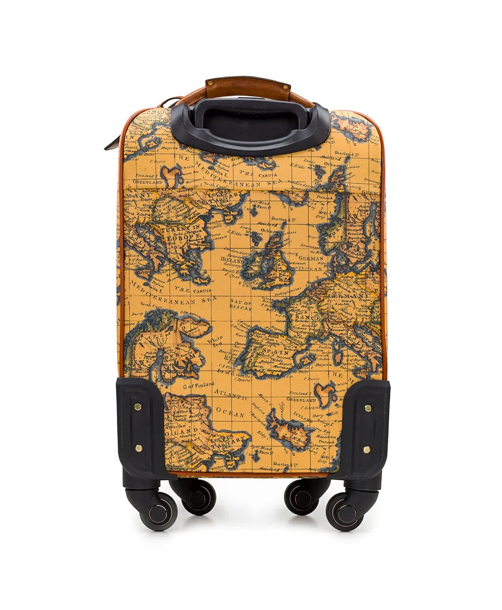 Vettore Trolley - Patina Coated Linen Canvas European Map Print