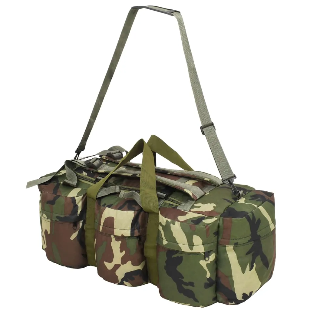 vidaXL 3-in-1 Army-Style Duffel Bag 90 L Camouflage